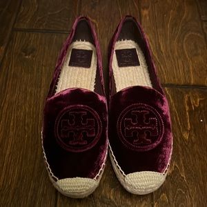 Tory Burch Velvet Platform Espadrille Size 9